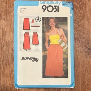 Simplicity Women's Orange Skirt Pattern